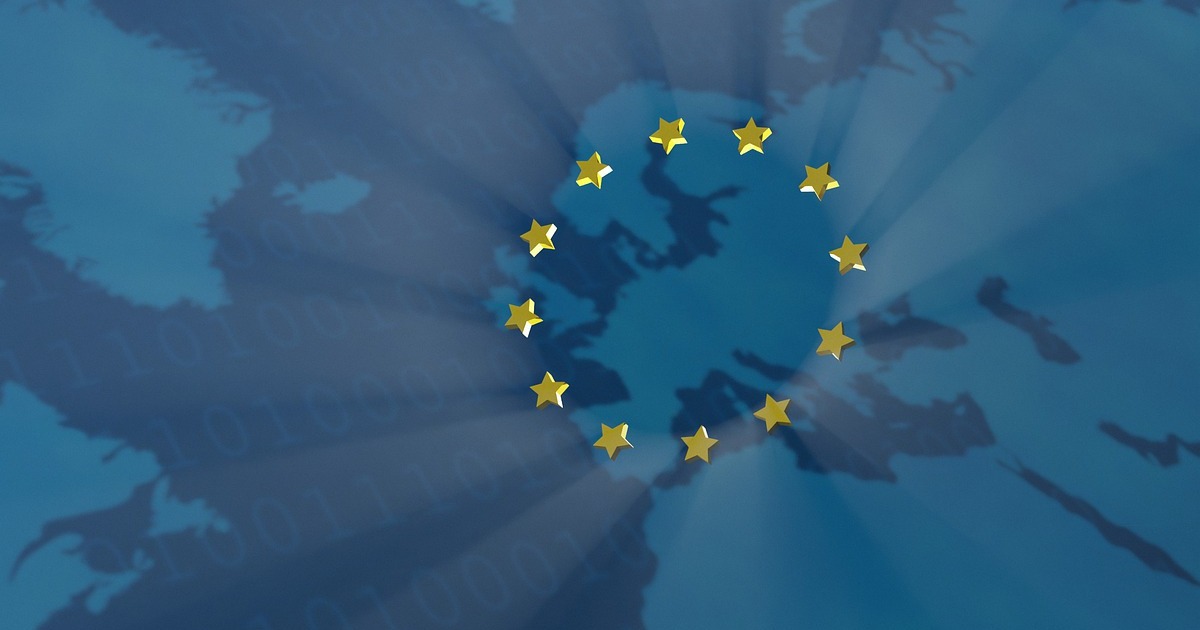 EU旗と地図